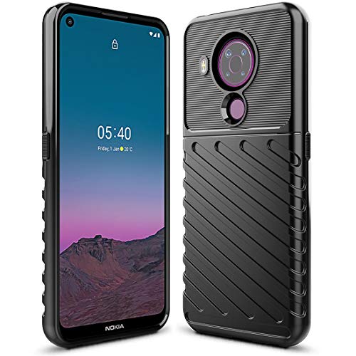Sucnakp for Nokia 5.4 Case Shock Absorption Anti Scratch Heavy Duty Durable Drop Protection Cell Phone Cover for Nokia 5.4ï¼LT Blackï¼