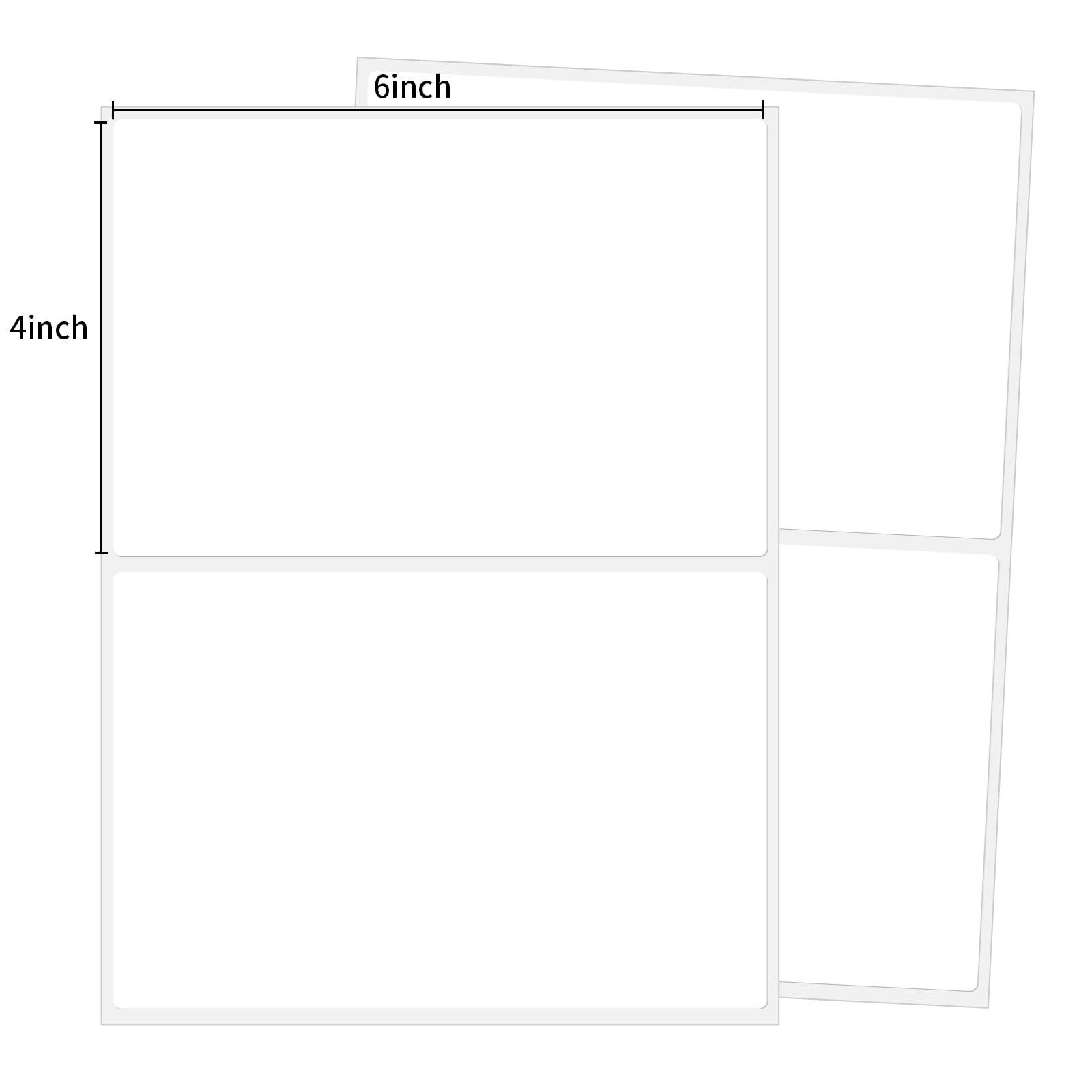 Yeachlaing 4×6 Inch Removable Blank Freezer Labels,Water/Oil/Tear Resistant/Ink Won't Smudge No Residue (60 pcs,1 Bag)