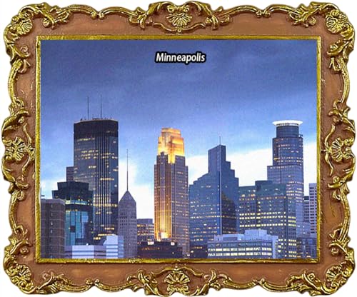 Minneapolis MN US - Imán de recuerdo de viaje para nevera