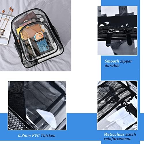 Vorsoice Clear Backpack, College Backpack for Workplace, Stadium and Travel, Heavy Duty PVC Transparent Clear Bag for Men, Women. 5 Vorsoice Clear Backpack, College Backpack for Workplace, Stadium and Travel, Heavy Duty PVC Transparent Clear Bag for Men, Women.
