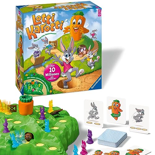 Ravensburger RAV Lotti Karotti 22343 - Gioco Da Tavolo Per Bambini, Con Coniglietti E Tane, Età 4+