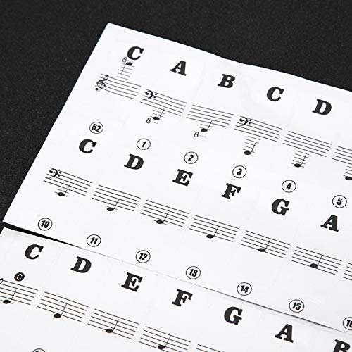 Adesivos de piano adesivos de folha de música fáceis de usar para iniciantes oboísta para pianistas