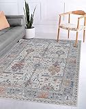 Adiva Rugs Machine Washable Area Rug with Non Slip Backing for Living Room, Bedroom, Bathroom, Kitch