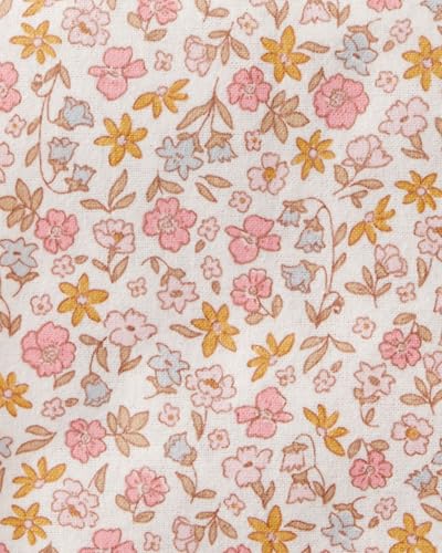 Image of Carter's Baby Unisex Receiving Blankets 4-Pack, Soft Breathable Cotton Swaddle & Stroller Covers Lightweight Nursery Essentials 40 inch x 30 inch (Pink /Ivory /Floral)