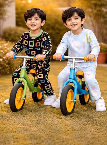 Image of 3BROS Kids Pure Cotton Night Suit Set | Boys Girls Printed Sleepwear Shirt & Pajama Clothing Combo | Soft Breathable Night Dress Outfit | Pack of 2