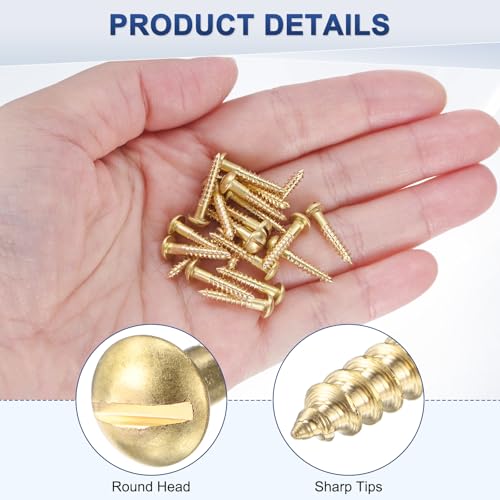 M METERXITY 20 piezas Tornillos para madera, M3 x 18mm, cabeza redonda ranurada, tornillo autorroscante para interiores, para carpintería, reparación de muebles, industria, jardinería y manualidades decorativas miniatura 2
