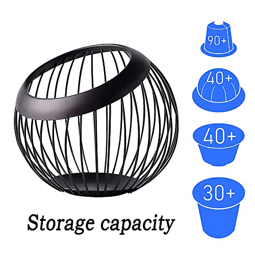 Ruri's Coffee Pod Holder, Holders For Counter, Large Capacity K Cup And Espresso Coffee Pod Organizer, Base Coffee Capsule Storage Basket (Brown) #TOP3