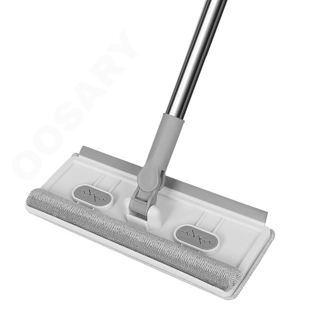 OOSARY 3 In1 Flat Mop Long Handle Mop,Easy to Floor Cleaning Mop,Flat Mop with Glass Cleaner,180° Rotate Long Handle Mop with Soft Side Brush Steel Handle.(Heavy Quality) (B0D4JTXFP6) Amazon Price History, Amazon Price Tracker