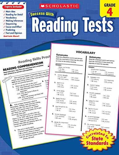 Scholastic Success With Reading Tests: Grade 4 ... 0545201101 Book Cover