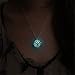 Hollow Tree of Life Necklace Pendant Luminous Glow in the Dark Locket Jewelry Sky Blue
