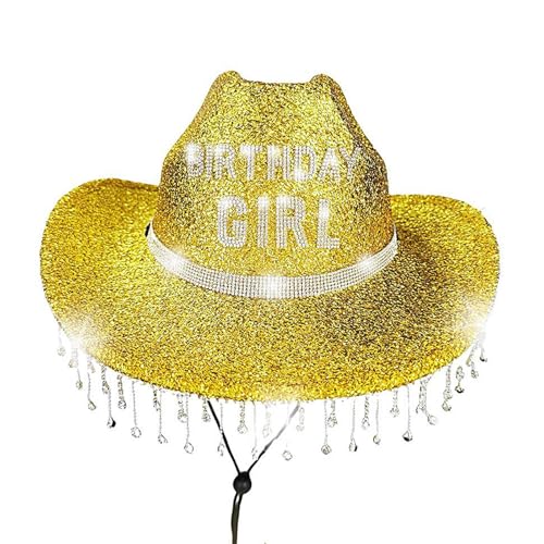 Chapeau de cowgirl voyage fête décorations strass respirant
