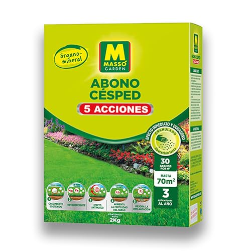 Abono Césped Granulado con 5 Acciones de 2 KG para hasta 70 m2 | ...
