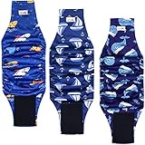 Grecle Premium Male Dog Wraps - High Absorbency Male Dog Diapers (Pack of 3) - Washable Belly Band f