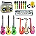 Produktbild Inflatable Musical Instruments Rock Star Toy Set - 14 Inflatables Saxophone Microphone Guitar Keyboard Piano Radio Props Balloons Party Supplies Musical Instruments Toys for Party Favors with Pump