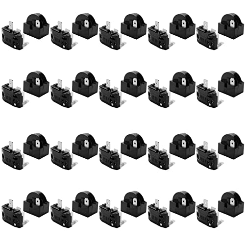 Hklshyd 20X Relé de Arranque QP2-4.7 PTC Relé de Arranque de Refrigerador de 1 Clavija Y Protector de Sobrecarga de Refrigerador 6750C-0005P