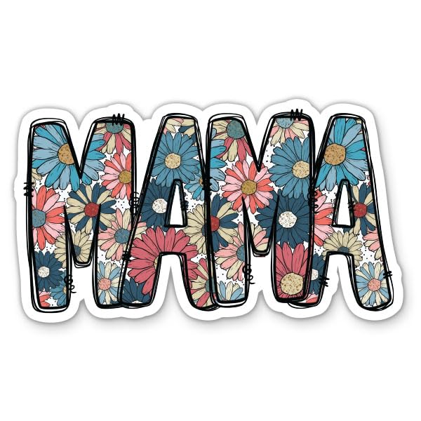 Mama Sticker - 3" Laptop Sticker - Waterproof Vinyl for Car, Phone, Water Bottle - Mom Life Momlife Cute Floral Decal