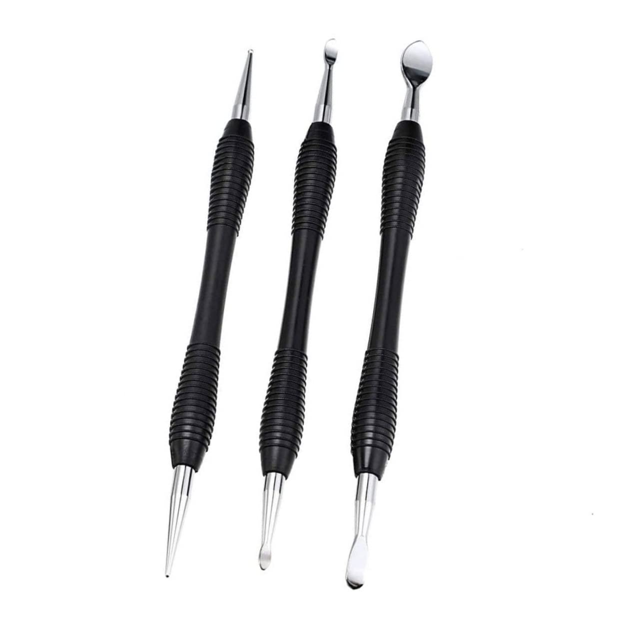 Housoutil Herramientas para Grabado Piezas 3 Tallar Negro para Cuero