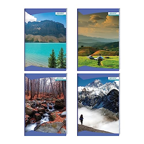 Image of Apsara Mahabar(Foolscap) Longbook | 33 CM x 21 CM Approx - Pages 104 | Single Line Notebook | GSM 56 |Use for School,College Student & Professionals | Covers May Differ | Pack of 06 Books