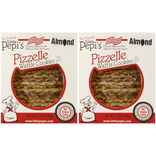 Little Pepi’s Pizzelles, Almond, 7 Ounce (Pack of 2)