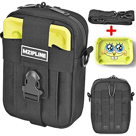 MZIPLINE Tactical Package-Smell Proof-Bag Crossbody Sling Shoulder Bags with Carbon Lining for Man (Black S) Cover