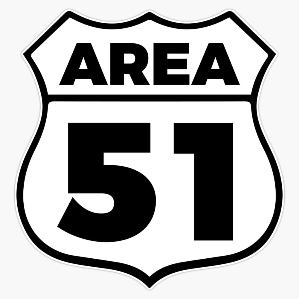 Area 51 Window Bumper Sticker Decal 5"