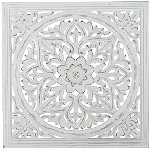 Panneau Mural Sculpté Main AFFARI OF SWEDEN – Gris/blanc Effet Détresse