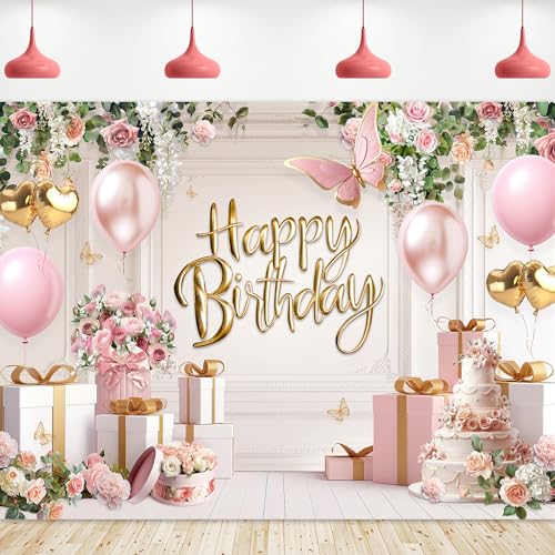 Fondo Fotográfico Feliz Cumpleaños Tela Poliéster 8x6 pies miniatura 1