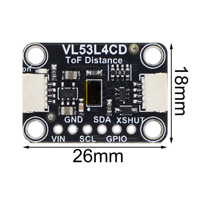 Modulo Sensore di Distanza, Module Sensori Distanze di Volo Nel Tempo, Moduli Sensor di Misurazione della Distanza di Portata ToF da 0 a 1,3 M CC 2,7 V-5V