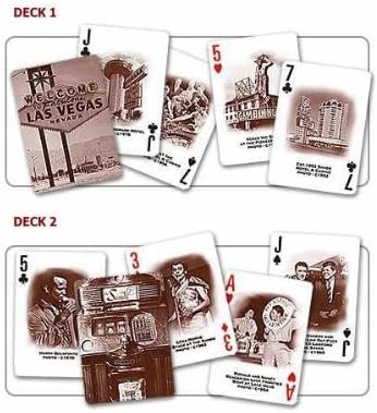 Las Vegas History 2 Decks of Playing Cards Boxed Set