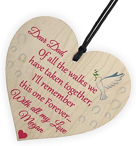 RED OCEAN Personalised Wedding Dad Walking Down Aisle Poem Hanging Plaque Bride Gift Sign