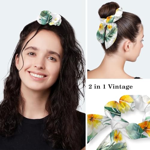 Image of Red Blooming Rose Flowers Black Working Cap with Scrunchy and Ribbon Tie for Women, Long Hair