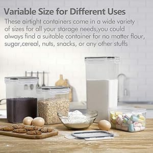 CHEFSTORY-Airtight-Food-Storage-Containers-with-Lids-8-PCS-Plastic-Storage-Containers-for-Kitchen-Pantry-Organization-and-StorageDry-Food-Canisters-for-Flour-Sugar-and-Cereal - Cucciolini Doodles   CHEFSTORY-Airtight-Food-Storage-Containers-with-Lids-8-PCS-Plastic-Storage-Containers-for-Kitchen-Pantry-Organization-and-StorageDry-Food-Canisters-for-Flour-Sugar-and-Cereal