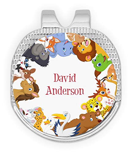 YouCustomizeIt Personalized Animals Golf Ball Marker - Hat Clip - Silver