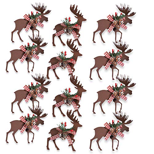 Fun Express Die Cut Moose and Deer Christmas Ornaments | 2-Pack | Great for Christmas Parties, Holiday Celebrations, and Special Occasions