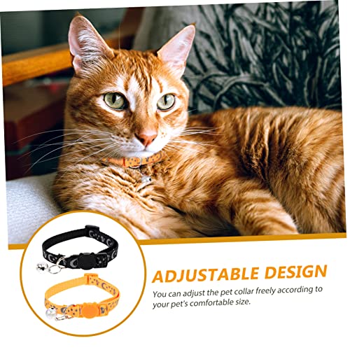 Collier de chat réfléchissant anti-perte ajustable avec clochette pour la nuit