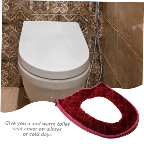 Funda de asiento de inodoro reutilizable de flanela LIFKOME para invierno 7
