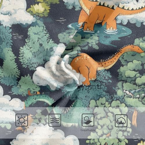 Wusikd Dinosaurs Girls' Underwear Cotton Clouds Trees Girls Briefs Soft Toddler Underwear 2T3