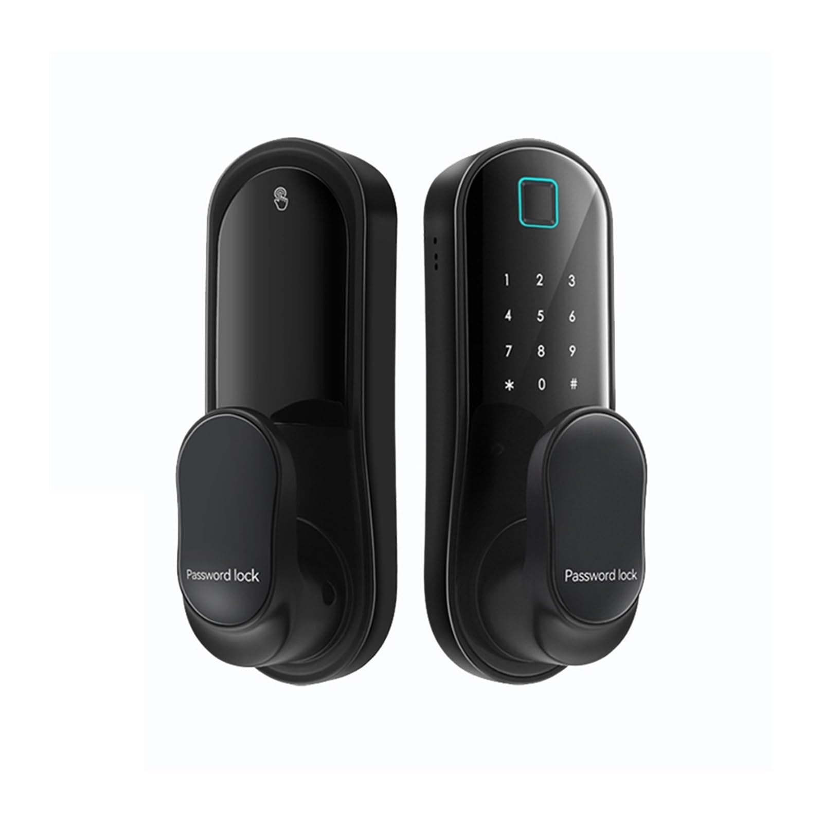 DIGNIFE Smart Door Lock, Round Handle Fingerprint Smart Lock Password Door Lock for Room Rental(Nero)
