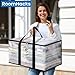 RoomHacks Heavy Duty Clear Moving Bags with Reinforced Handle and Double Zipper, Storage Totes, Packing Bags Alternative to Moving Essential and Supplies Box, Clear, Large, 6 Packs