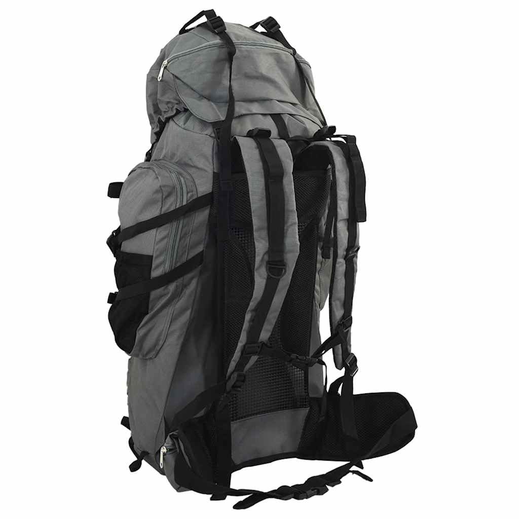 Plecak trekkingowy 60 l, czarny, wykonany z wytrzymałej tkaniny Oxford, na kemping i przygody na świeżym powietrzu, szary 3, L, Rzemieślnik