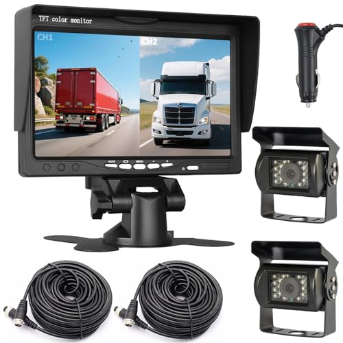 Système de recul 12V-24V moniteur 7" anti-reflet pour éviter les chocs de manœuvre en camion