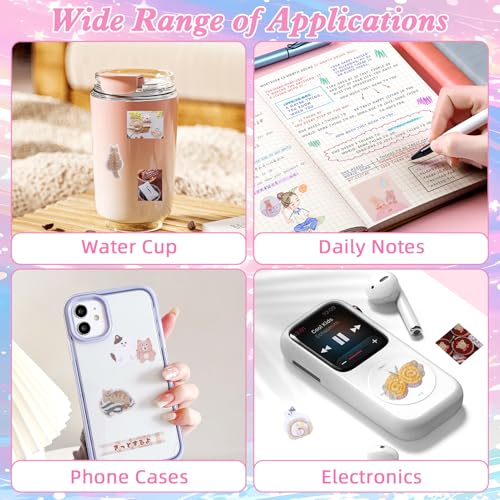 Image of 800Pcs Cute Scrapbook Stickers Travel Y2k Japanese Sticker Book for Adult Kawaii Korean Stickers for Journaling Heisei Retro Aesthetic Sticker Manga Style Decor for DIY Crafts Junk Journal Gifts Pink