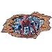 Sticker mural 3D avec trou de mur, autocollant réaliste, pour chambre d'enfant, chambre d'adolescent, salon, salle de bain (03 Spiderman)