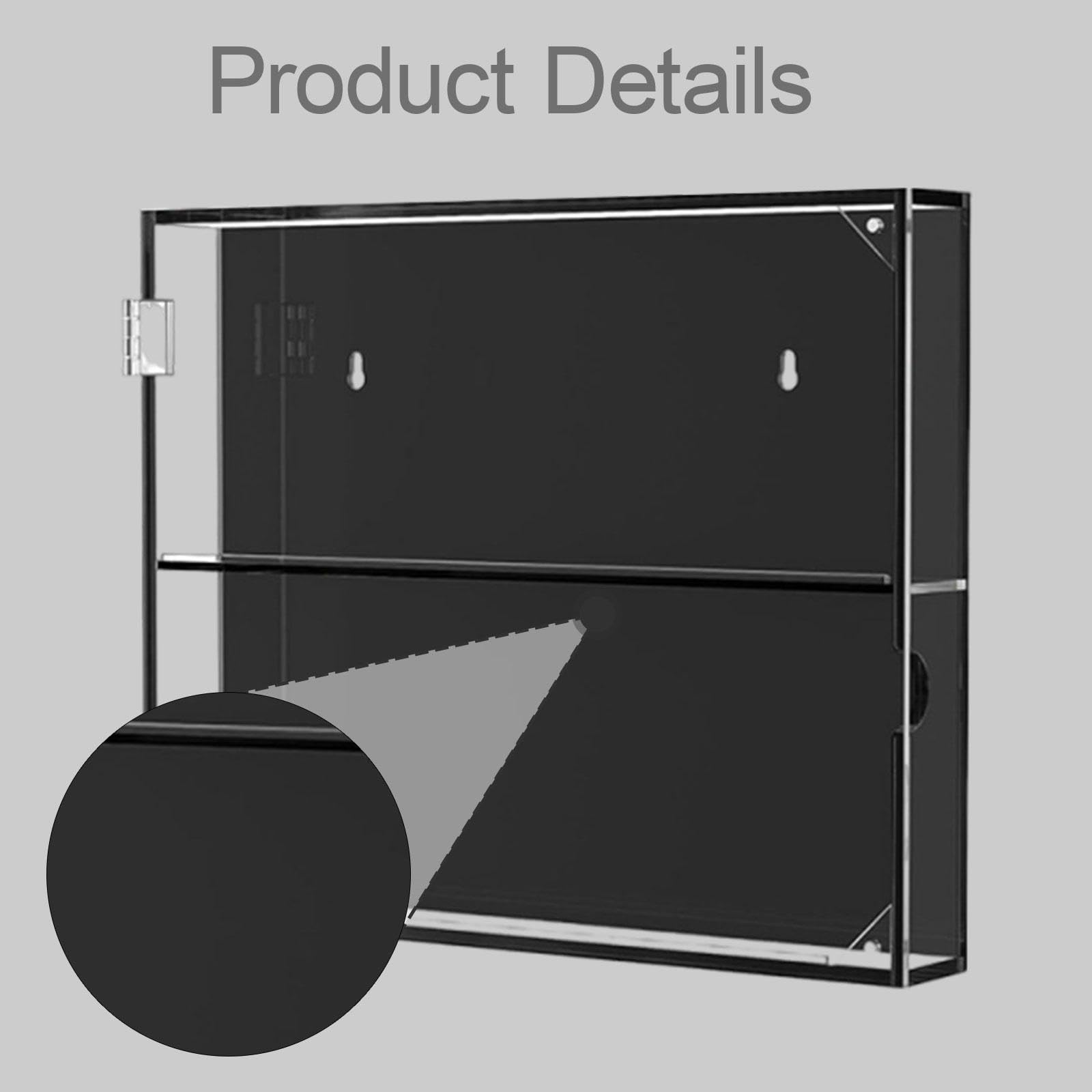 Milageto Expositor de Tarjetas Deportivas Vitrina para Pared Marco Acrílico Organizador de Tarjetas Caja de Colección Estante Amplio Adecuado para Coleccionist, Capa Horizontal 2