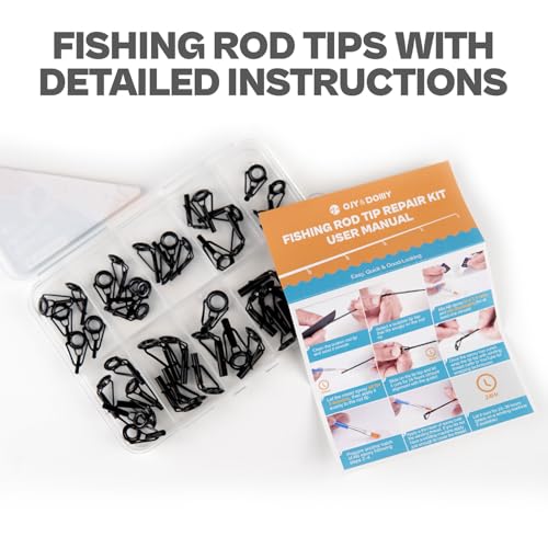 Image of Fishing Rod Tip Repair Kit with Glue /Supplies /Step-by-Step Instructions