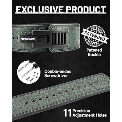 MANUEKLEAR Lifting Belt Lever for Men Women, 10mm Quick Locking Lever Belt Weightlifting with Adjustable Buckle, Lever Weight Lifting Belt for Powerlifting & Deadlifts