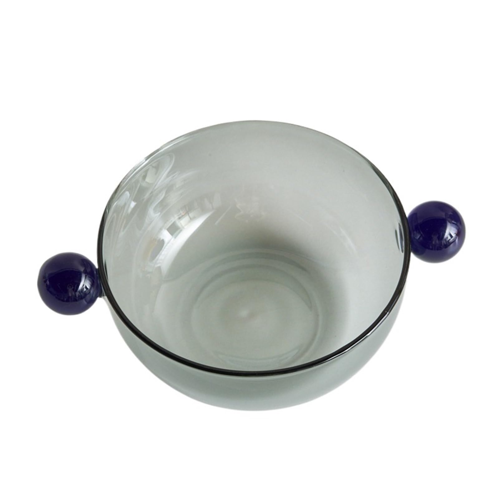 Coppe Gelato Ciotola for Gelato da 2 Pezzi con Manico Ciotola in Vetro for Ciotola di Yogurt Stoviglie in Vetro colorato Ciotola for zuppa Vetro Resistente al Calore per Dessert(Gray)