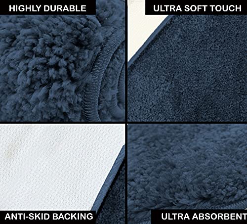 Image of Flooring India Co Newman Carpet 2500 GSM Super Soft Anti Skid Area Rugs for Home Decor, Bedroom (4x6 Feet, Blue)
