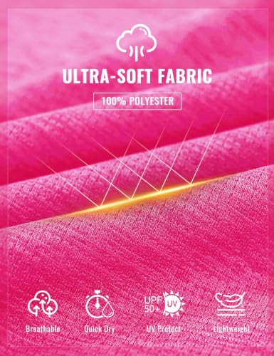 Image of MoFiz Women's Short Sleeve UPF 50+ Sun Protection Sports T-Shirt Quick Dry Running Workout Athletic Tee Top