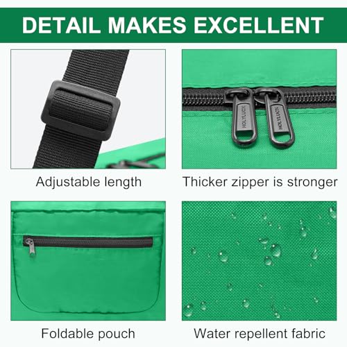 Image of HOLYLUCK Foldable Travel Duffel Bag For Women & Men Luggage Great for Gym - Kelly green